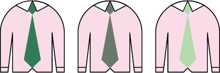 ピンクのワイシャツ×グレーのネクタイ